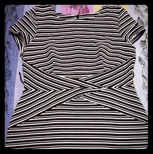 Striped waist defining Dress